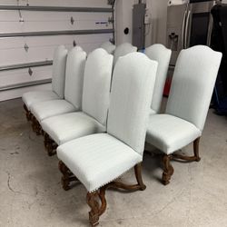 8 Large High Back Dining Chairs