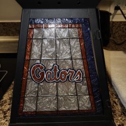 Florida Gator Stained Glass Candle Holder