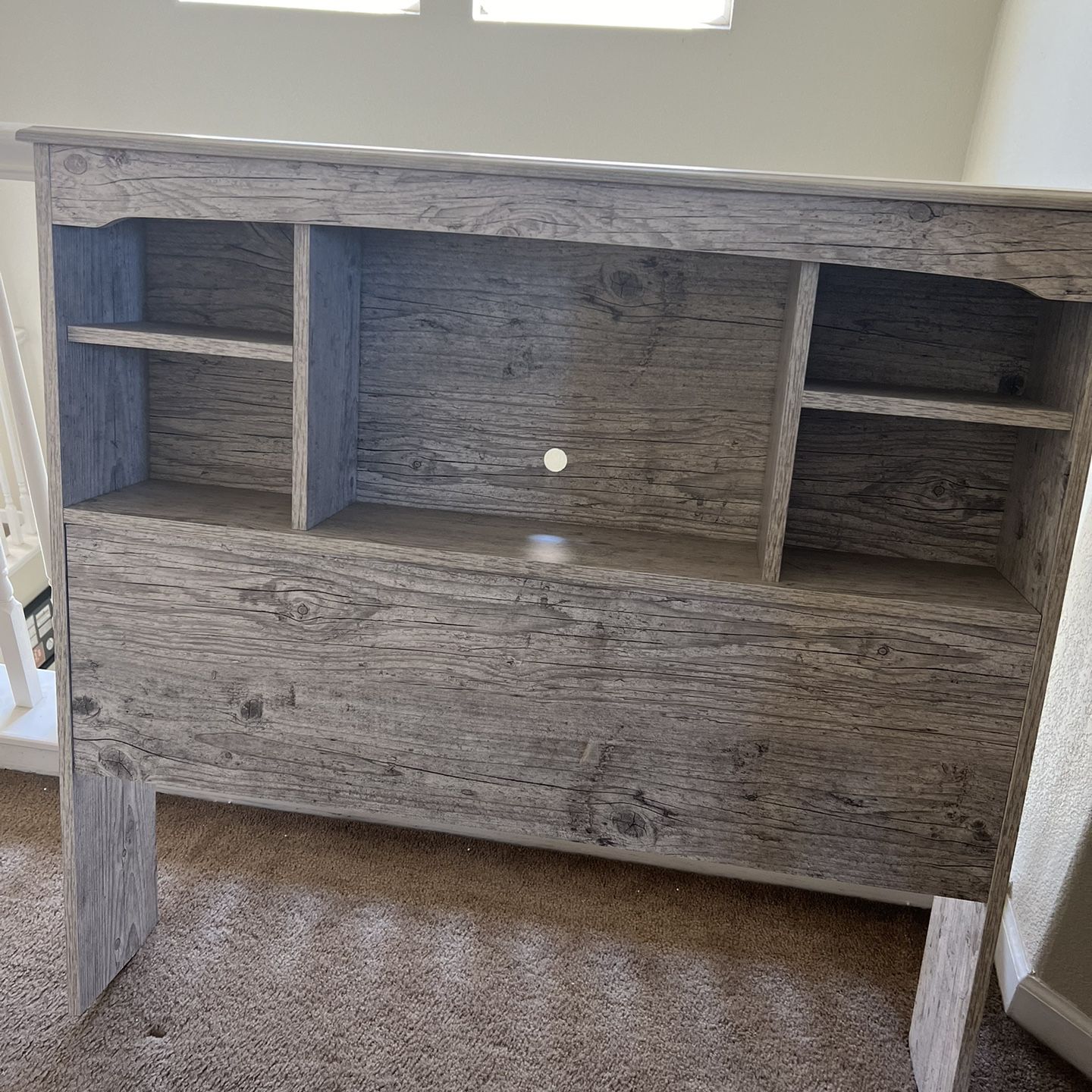 Faux Gray Wood Twin Headboard