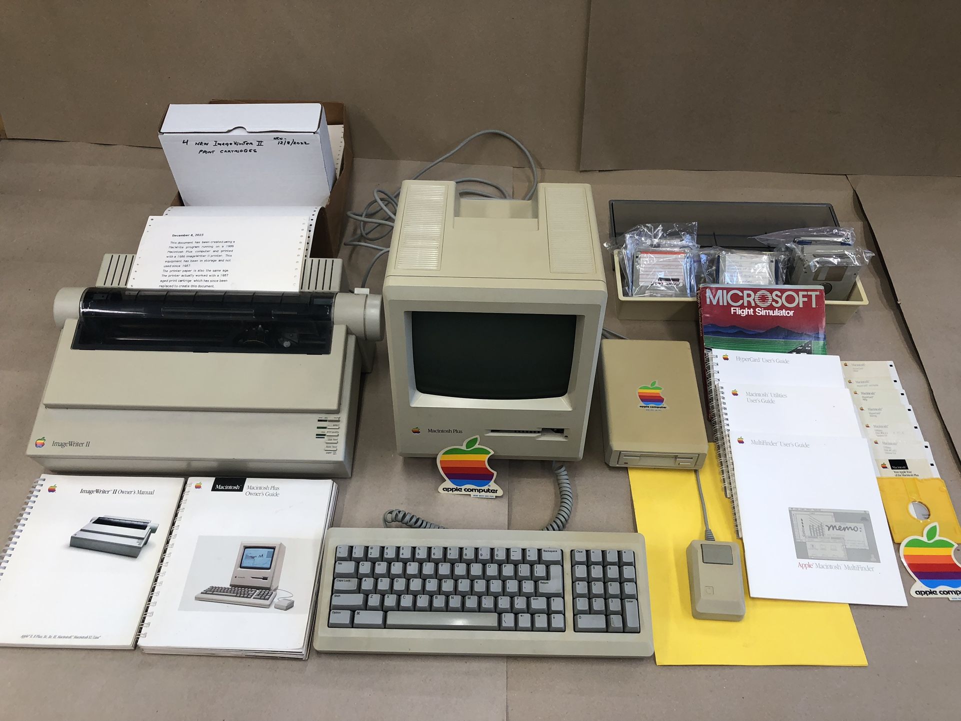 Macintosh Plus Computer With Image Writer II Printer