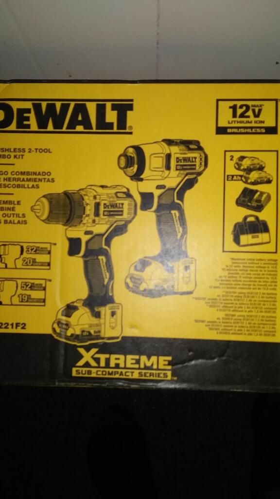Dewalt 12V Two Drill Combo With Two Batteries And Charger
