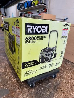RYOBI 6800-WATTT PORTABLE GENERATOR OPEN BOX