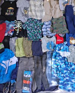 Clothes for toddler size 2/3 $30 comes with 2 new packages of underwear plus shits pants shorts jacket shoes lo g slee e shirt 👕 etc
