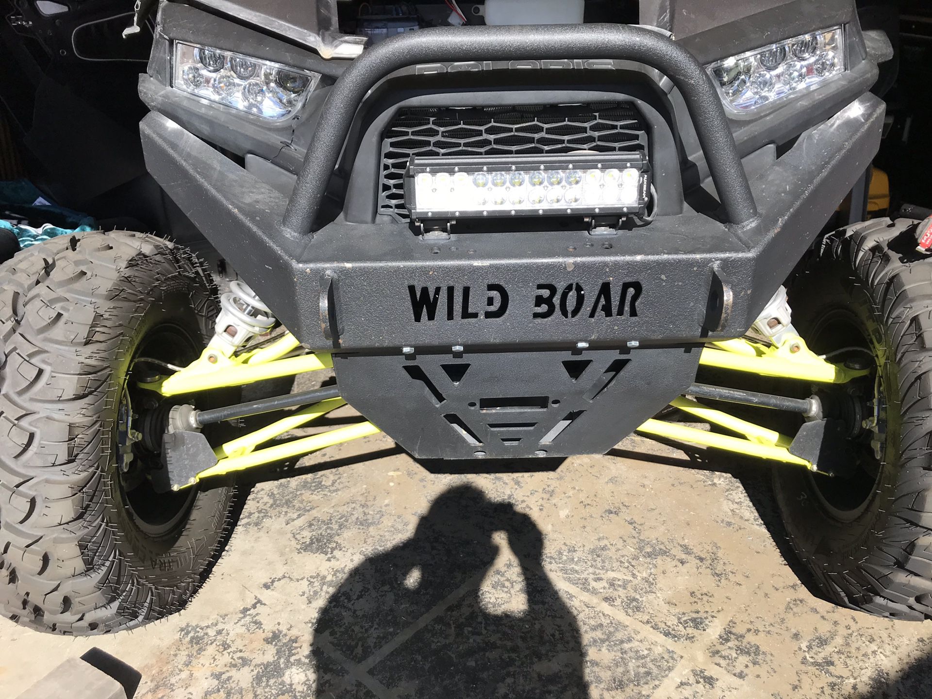 RZR 1000 front bumper with 12” led light bar