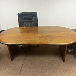 Large Hardwood Conference Table 