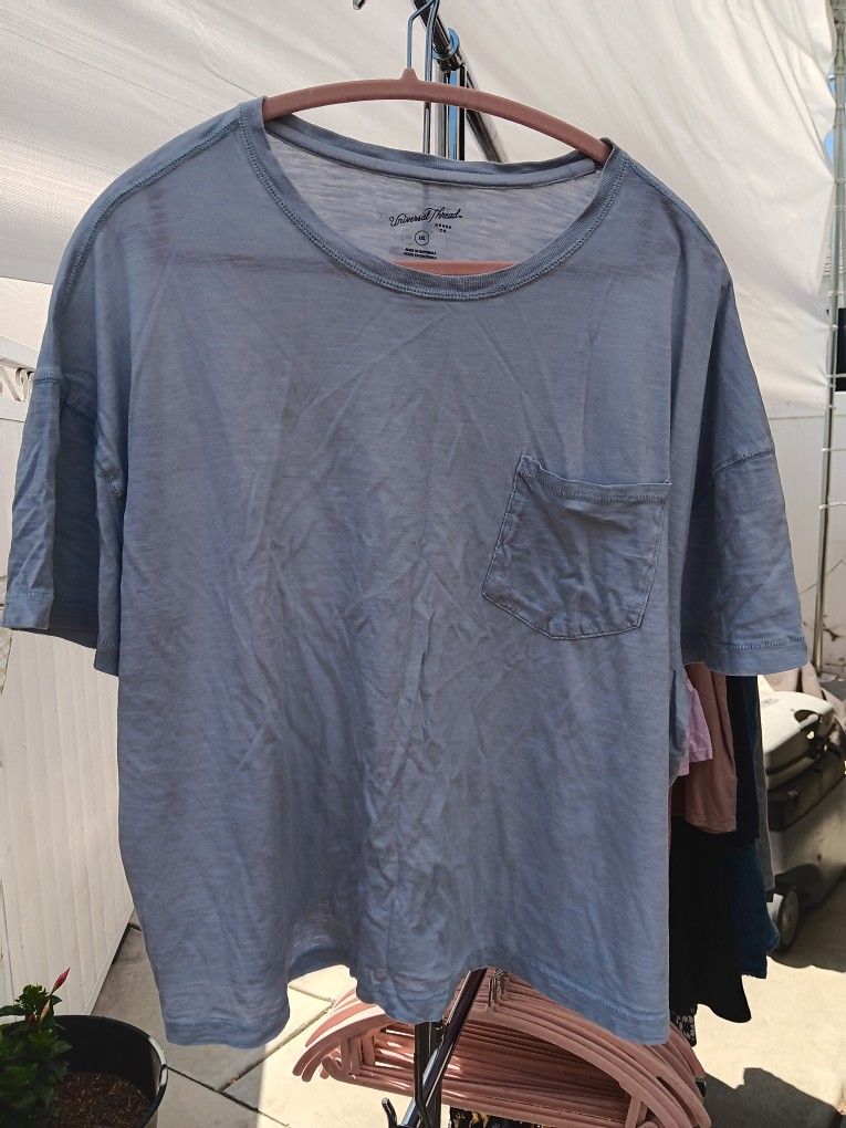 Blue/Grey Womens T-shirt