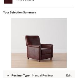Pottery Barn Irving Recliner 