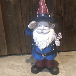 Alpine Corporation 12" Tall Outdoor Patriotic Garden Gnome