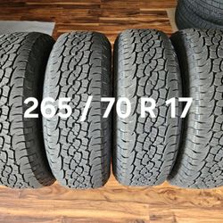 265 / 70 R 17 (4) TIRES BF GOODRICH 