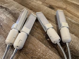 2 dual-head LED grow lights, 88 LEDs, clip-on, tested
