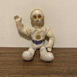 Star Wars C-3PO Plush Figure Stuffed Toy Raised Arm Unbranded TAG CUT 11” 