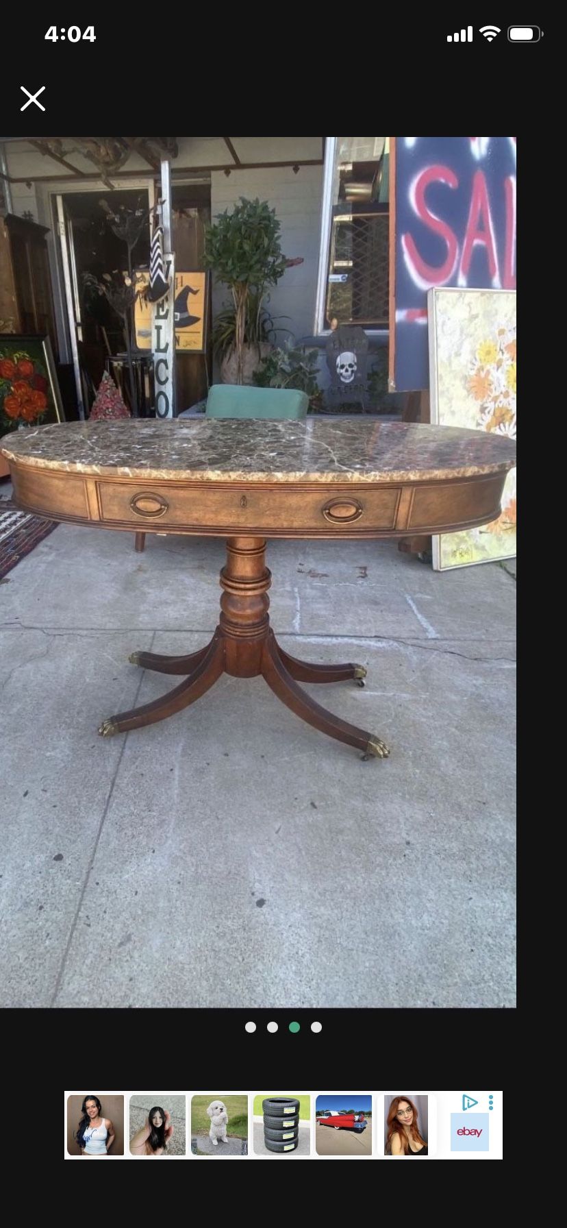 Antique Made By Century, Beautiful Hallway, Entry Table With Drawer And Wheels