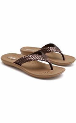 OKABASHI Women's Baha Flip Flop | Contoured Footbed w/Arch Support for All-Day Comfort | Slip-Resistant & Waterproof | Sustainably Made in The USA