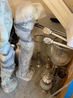 Silver & Glass Home Decor Lot – Candle Holders, Vases & More-$100