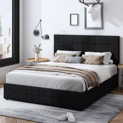 Queen Size Modern Upholstered Bed Frame 