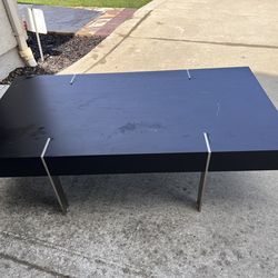 Solid Black wooden coffee table