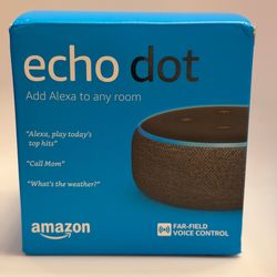Amazon Echo Dot (3rd Generation) Smart Speaker - Charcoal Sealed