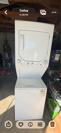 Stackable washer and gas dryer