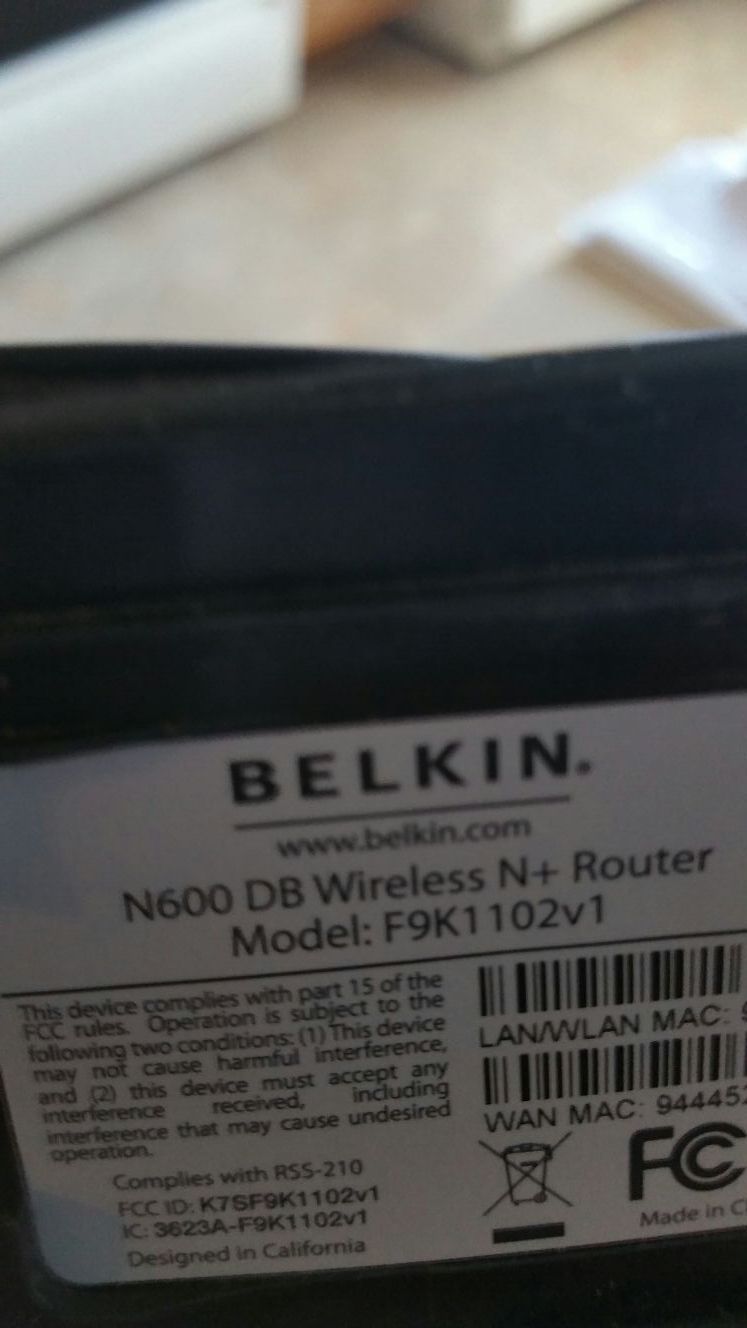 Belkin N600 Wireless Dual-Band N+ Router