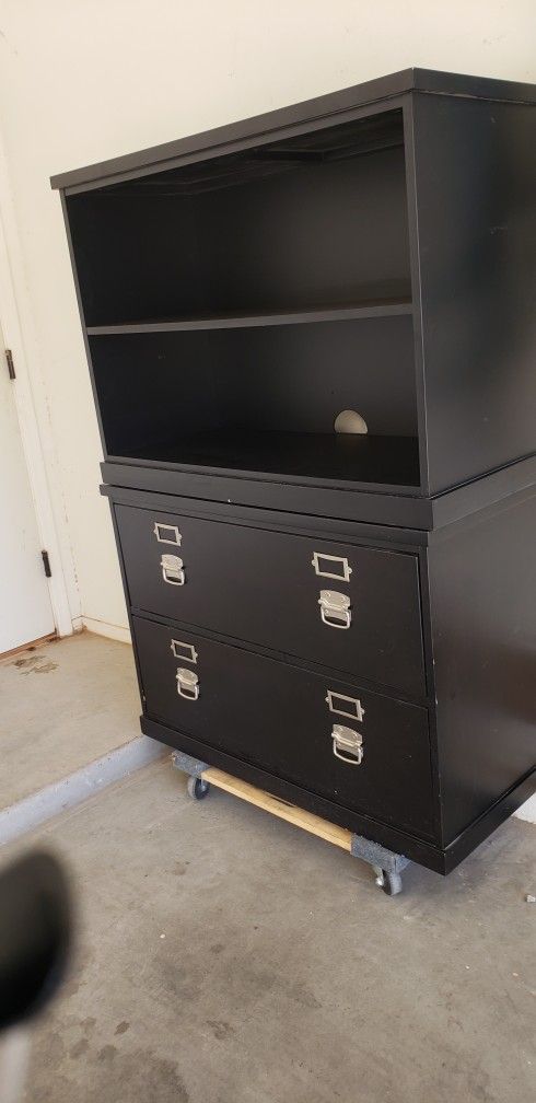 Black File Cabinet 