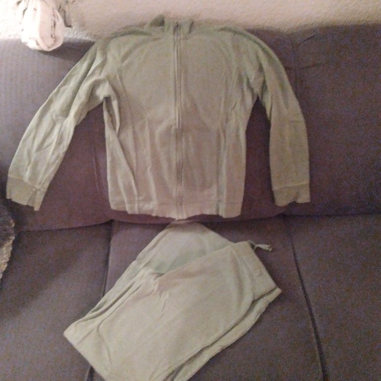 Eddie Bauer Track Suit In Sage Green