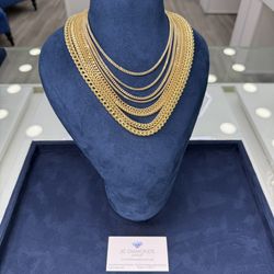 Franco Chain All Size Available 10k Gold