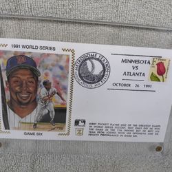 Kirby Puckett 1991 World Series Game Six Postal Card