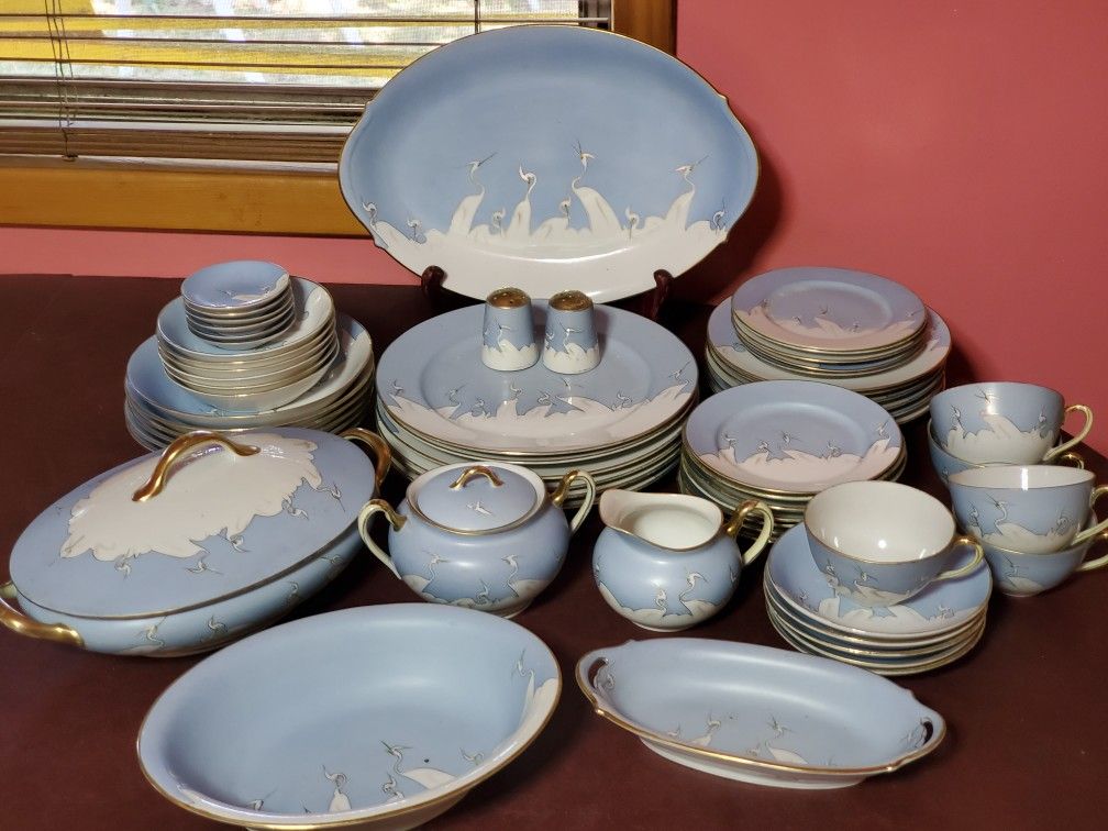 Vintage Hand Painted 62 Piece Nippon China Set