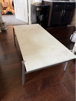 CB2 Solid Marble Coffee Table – Sculptural, High-End Statement Piece