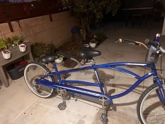 2 seater blue bike