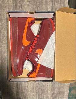 Nike Air Force 1 low leather dark team red safety orange size 13