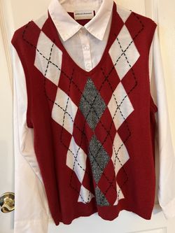 Alfred Dunner Women’s Sweater With Collar & Sleeves 