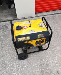 This is a Champion Power Equipment 6250-Watt Starting / 5000-Watt Running portable generator.