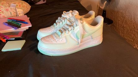 Airforces white n mint green