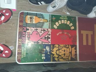 Custom Hand-Painted Decorative Folding Table