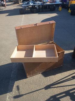 Vintage Hard-Shell Suitcase Trunk