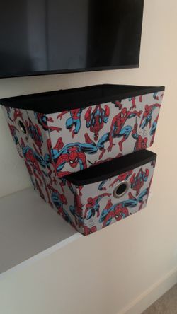 Spider-man Storage Baskets Set Of 2