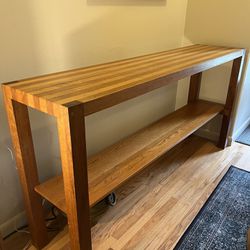 Solid Wood Butcher Block Buffet Table 