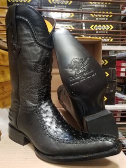 Bota vaquera original avestruz estilo italiano