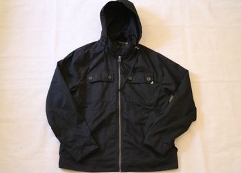 ...LOST Black Hooded Jacket Men's Size XL Full Zip Plaid Flannel-Lined Cotton
