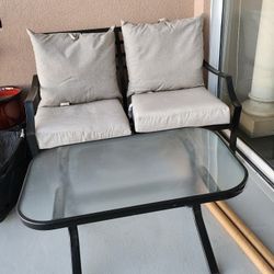 Outsoor Black Metal  Patio Set