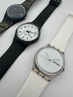 Vintage Swatch Watch Lot of 3 Parts Repair As Is 1(contact info removed) 1999