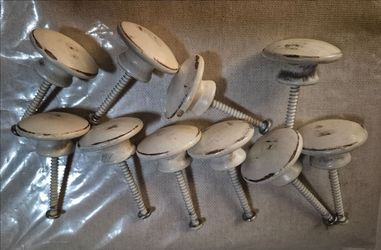 10 wooden draw pulls about inch& a half across from panorama city