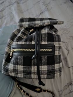 Soft Plaid Small Backpack