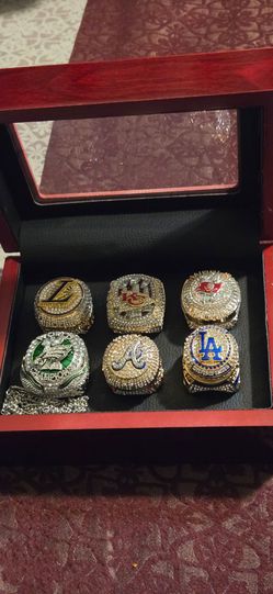 Nfl rings and baseball rings all with box $135