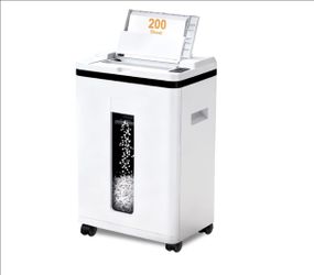 200-Sheet Auto Feed Paper Shredder, Touchscreen Heavy Duty Shredders, P-5 Ultra Security Commercial Shredder