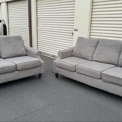 Gray Ashleys Furniture Couch and Loveseat(WILL DELIVER)