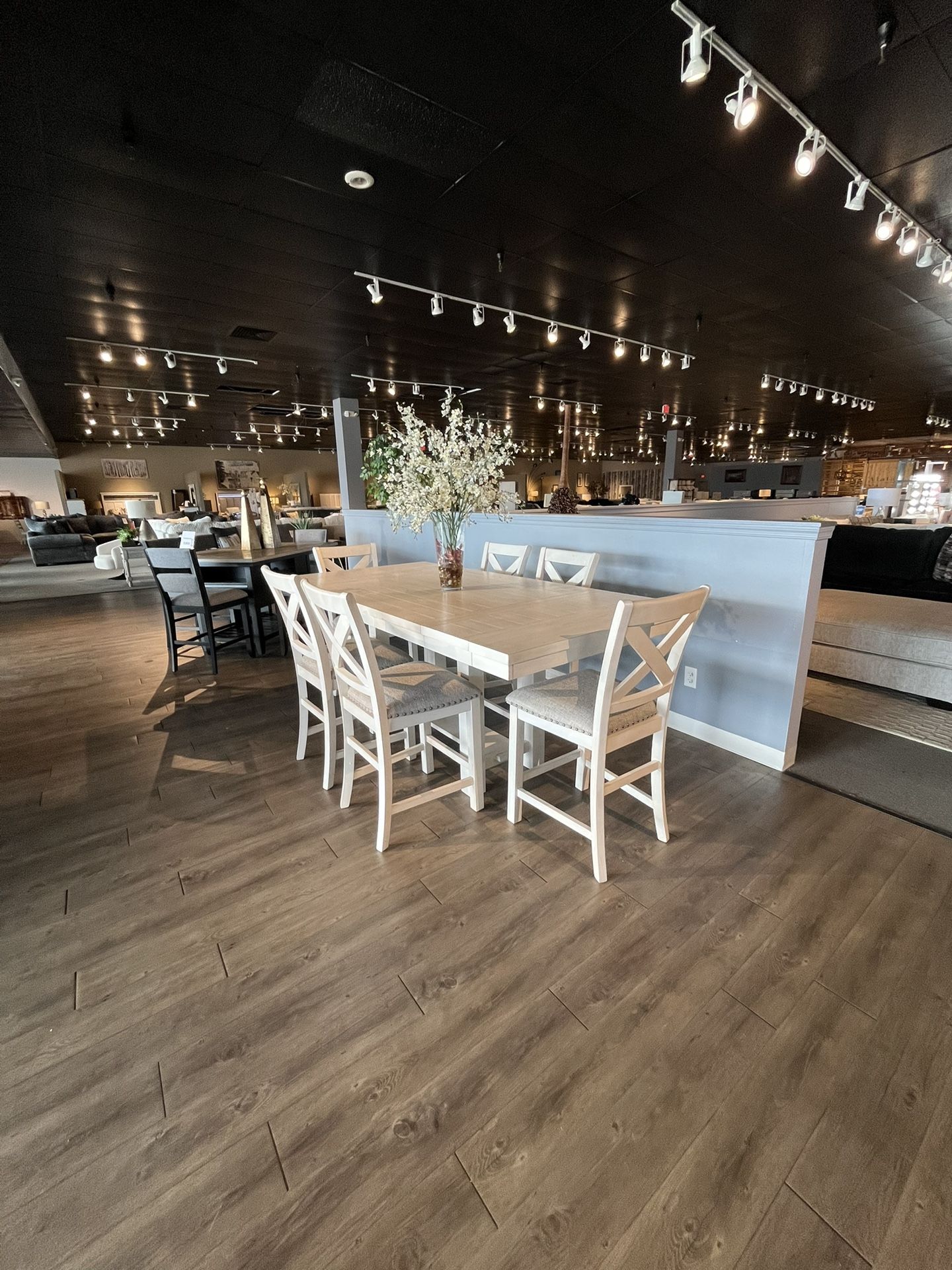 White Counter Height 7PC Dining Set