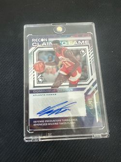 2022 Panini Recon Claim To Fame Dominique Wilkins Auto 58/75. PSA Eligible