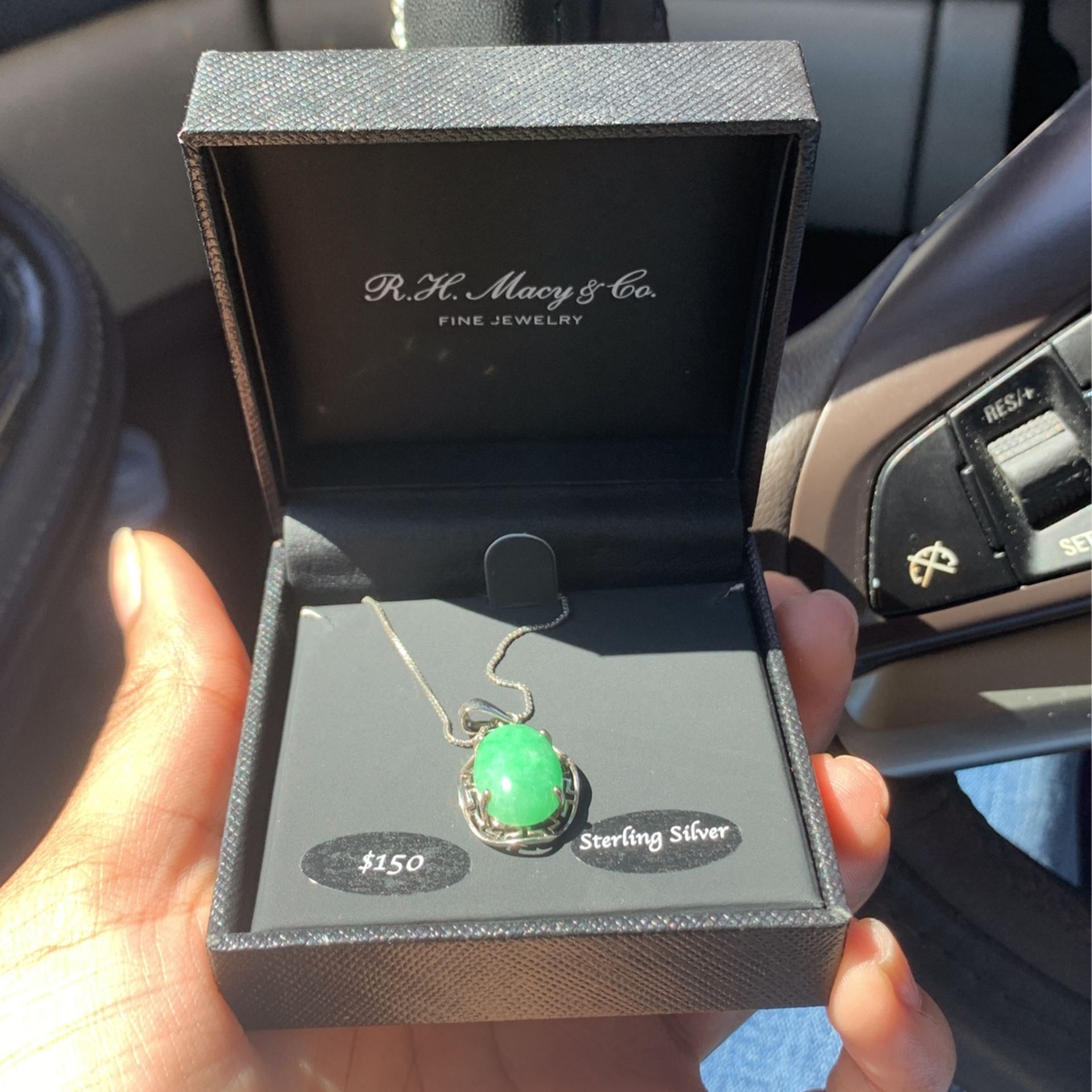 Jade Sterling Silver Necklace